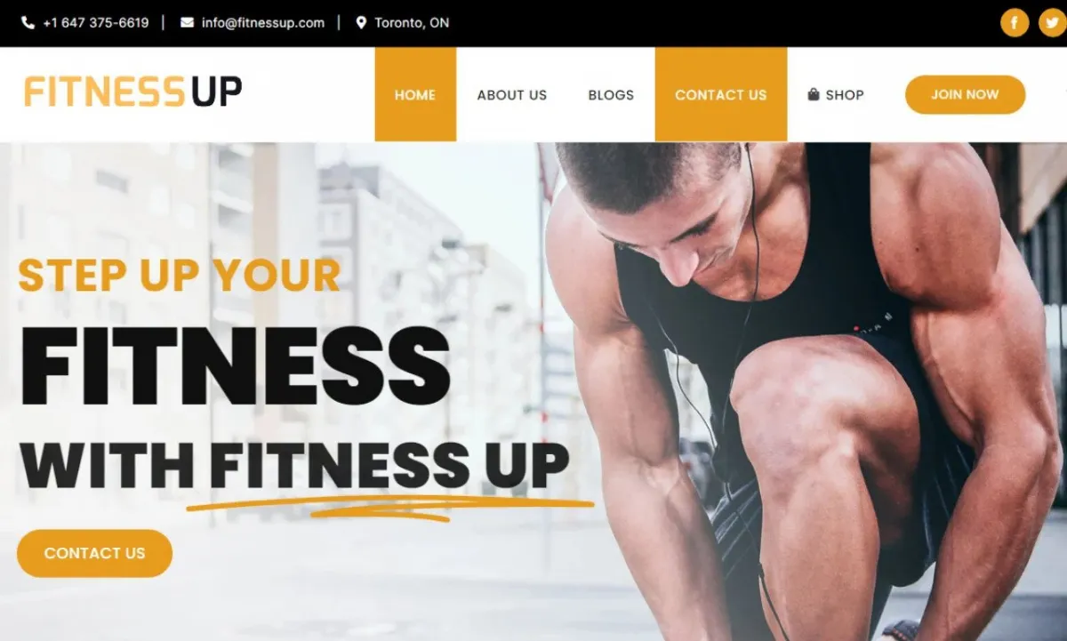 Professional Gym Website Design