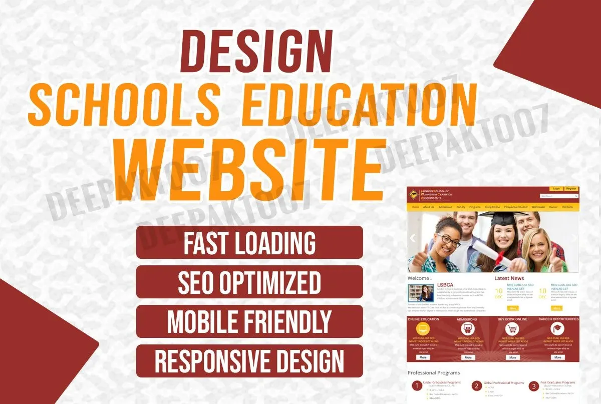 Professional Educational website Design