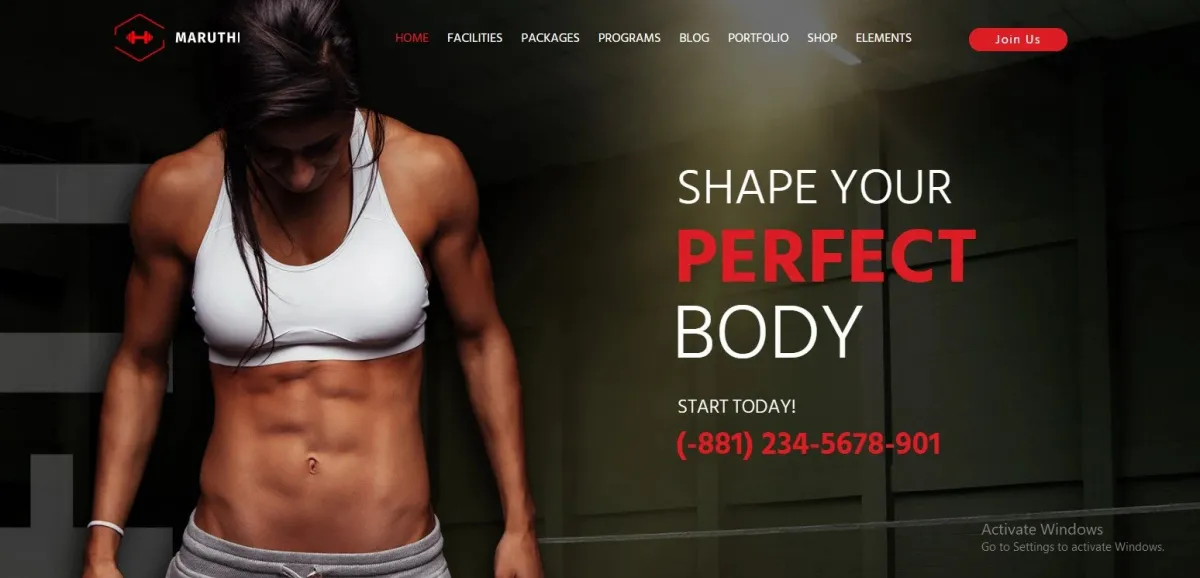 Professional Gym Website Design