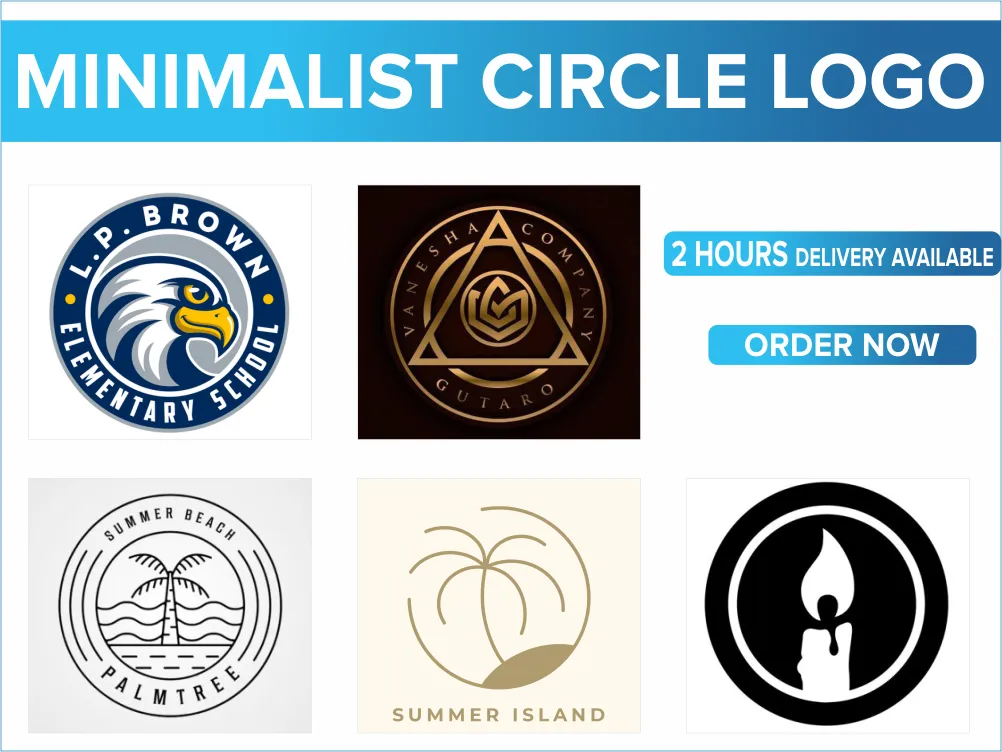 design minimalist circle logo in 2 hours