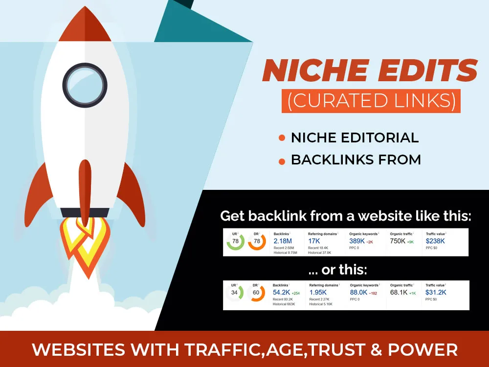 do DR 40+ Niche Edit Link with Minimum Traffic 2000 | DR Based Curated Links