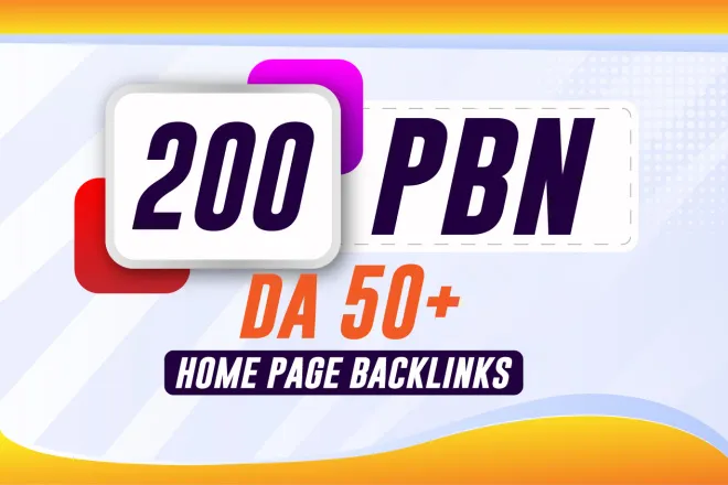 200 PBN Backlinks DA 50 Plus